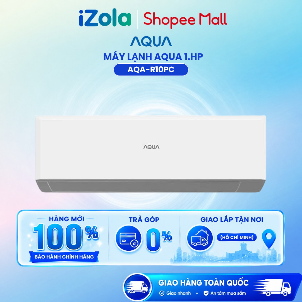 Máy lạnh Aqua AQA-R10PC 1 HP Turbo Cool - Làm lạnh nhanh, tiết kiệm điện