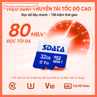 Thẻ Nhớ MicroSD SDATA 32GB/64GB/128GB Chính Hãng – Class 10 U1 V10 Tốc Độ Cao – Bảo Hành 1 Năm (1)