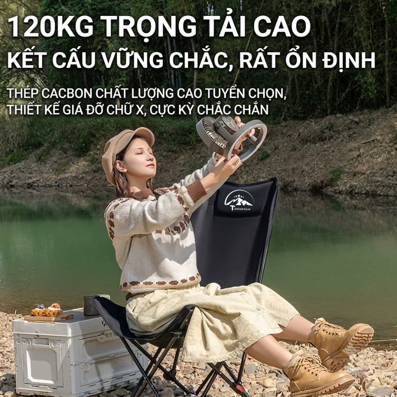 Ghế Gấp Gọn Camping Tmountain, Ghế Xếp Dã Ngoại Du Lịch Ngoài Trời Chịu Tải 150kg Gấp Gọn Dễ Dàng | BigBuy360 - bigbuy360.vn