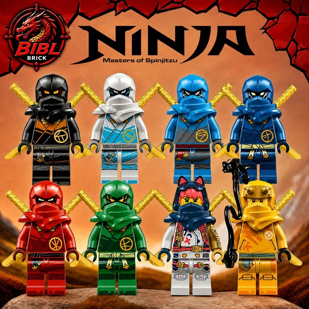 [CÓ SẴN][IN LƯNG][2 Mặt]Mô Hình Nhân Vật Ninjago-Minifigures Ninjago Dragon Rising 2