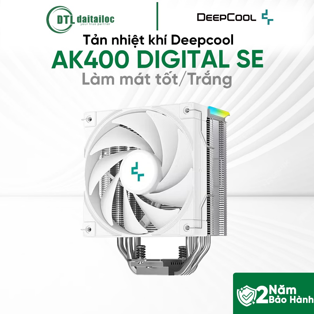 Tản nhiệt khí Deepcool AK400 DIGITAL SE Trắng Làm Mát Tốt | Chính Hãng | Bảo Hành 24 Tháng