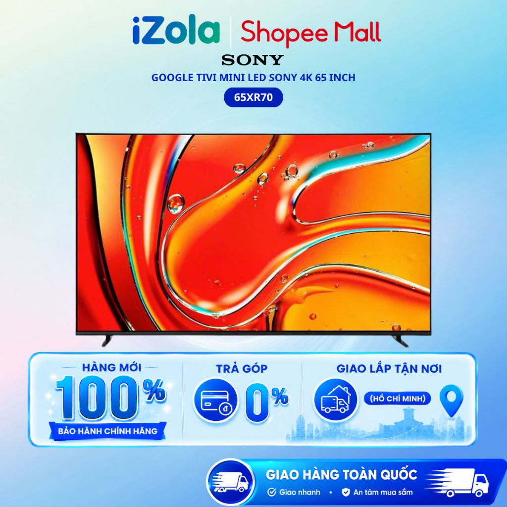 65XR70 - Google Tivi QLED Mini LED Sony AI 4K 65 inch K-65XR70 - Hàng chính hãng