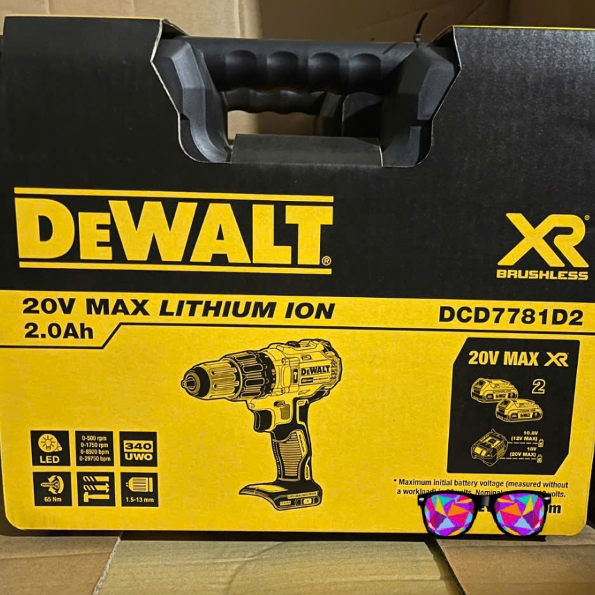 Máy Khoan Vặn Vít Dùng Pin 20V DEWALT DCD7781D2-B1 - Chính hãng
