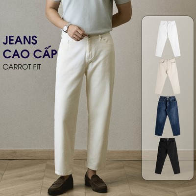 Quần Jeans Dài Nam Cao Cấp Carrot Fit SS1 Multi Color - Luôn Tặng Hộp Đóng - BY COTTON