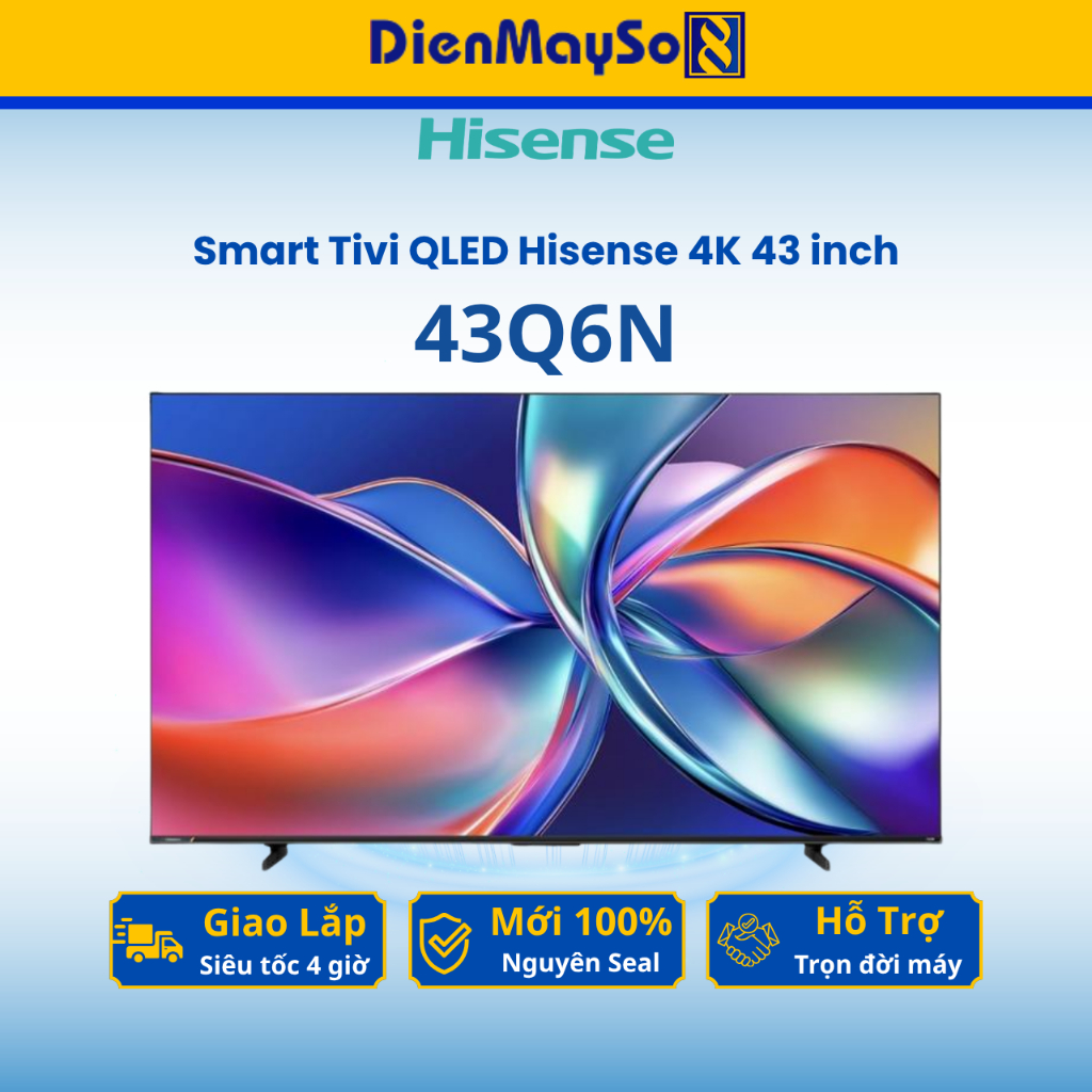 Smart Tivi QLED Hisense 4K 43 inch 43Q6N