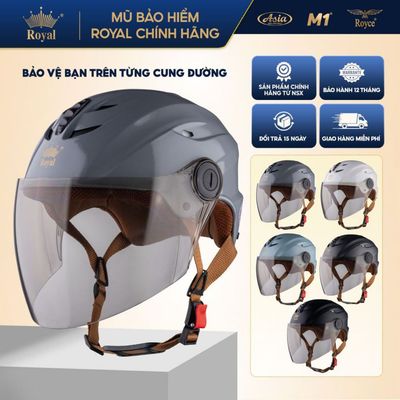 Mũ Bảo Hiểm 1/2 Royal M298K Có Kính Dài Chính Hãng - Size L và XL - Nam Nữ Đi Xe Máy - BH 12T NSX