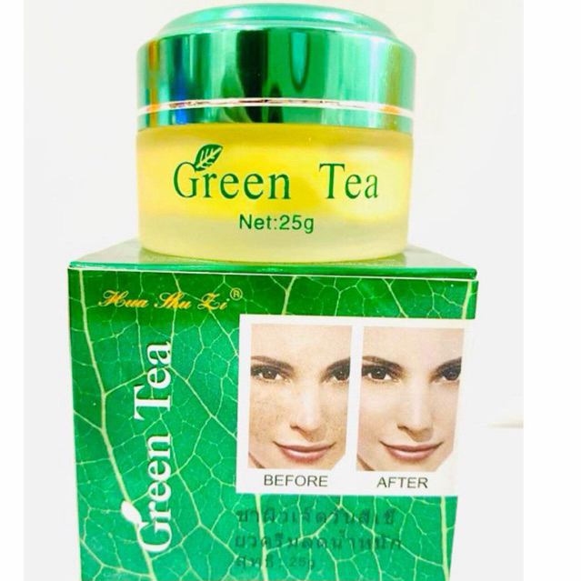 Kem Green Tea Hua shu li Seven Day dưỡng Trắng Da trà xanh dành cho da nám và tàn nhang 25gr ( loại 