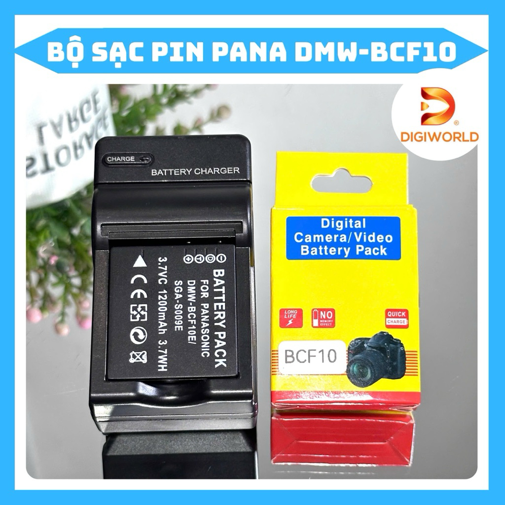 Bộ Sạc Pin Panasonic DMW-BCF10 ( Bộ Sạc Pin thay thế )dùng cho DMC-FX580, FX550,FX60, FX65, FX68, DM