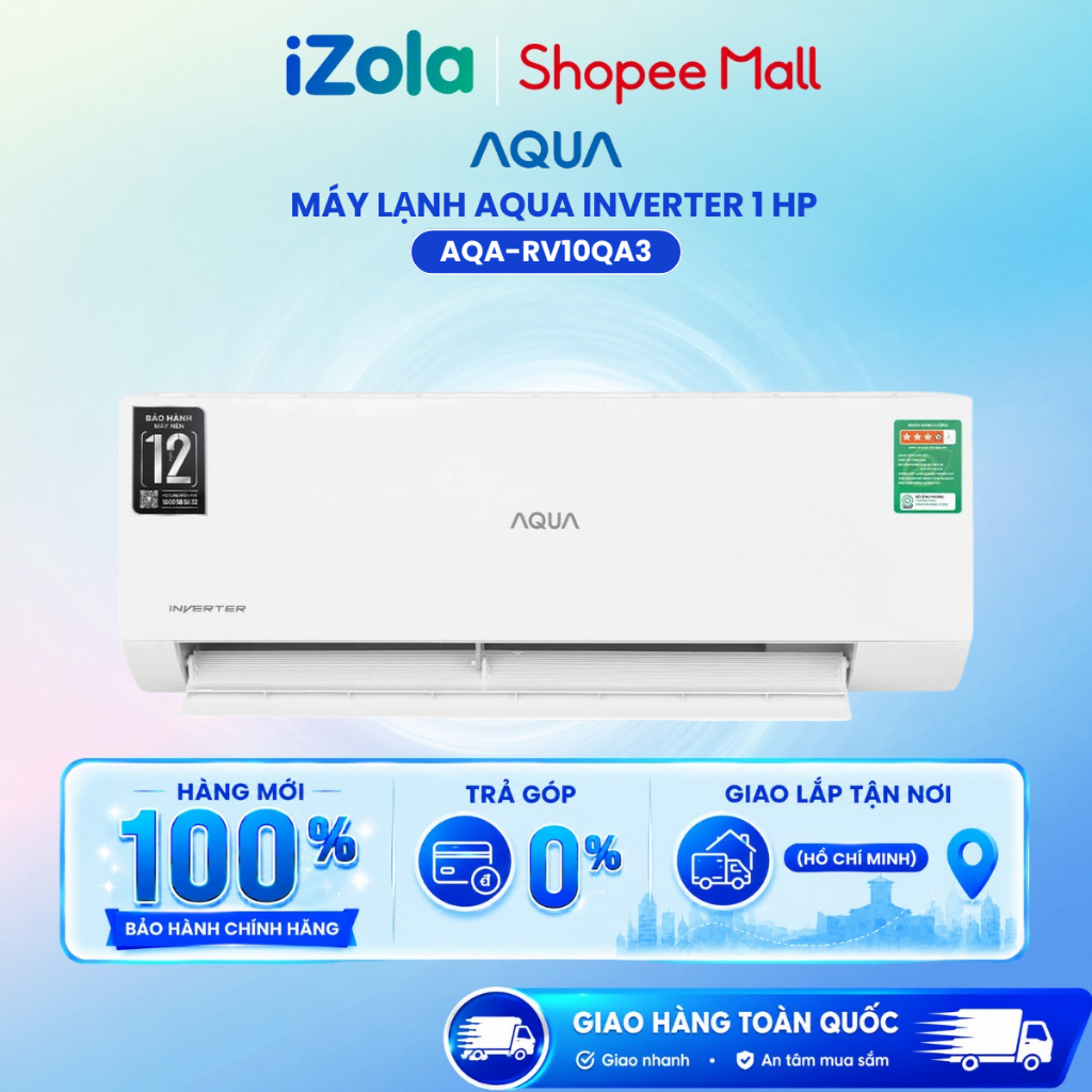Máy lạnh Aqua Inverter 1HP AQA-RV10QA3 - Hàng chính hãng