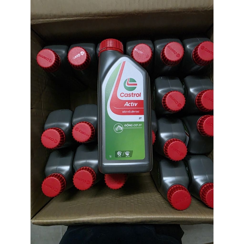 ​[CHÍNH HÃNG] Nhớt Castrol Activ 2T (1L) - Dầu Nhờn Cao Cấp Cho Động Cơ 2 Thì (JASO FB)