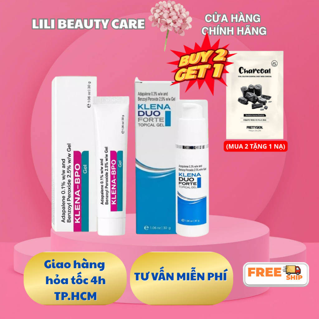 Klena BPO 30g | Klena Duo 30g | Giảm mụn ẩn mụn viêm mụn trứng cá