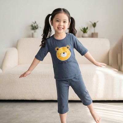 KTL01S6T03-BỘ THUN LỬNG  VỚI THIẾT KẾ CỔ TRÒN IN HÌNH ĐÁNG YÊU, MANG LẠI SỰ NĂNG ĐỘNG VÀ THOẢI MÁI CHO BÉ .
