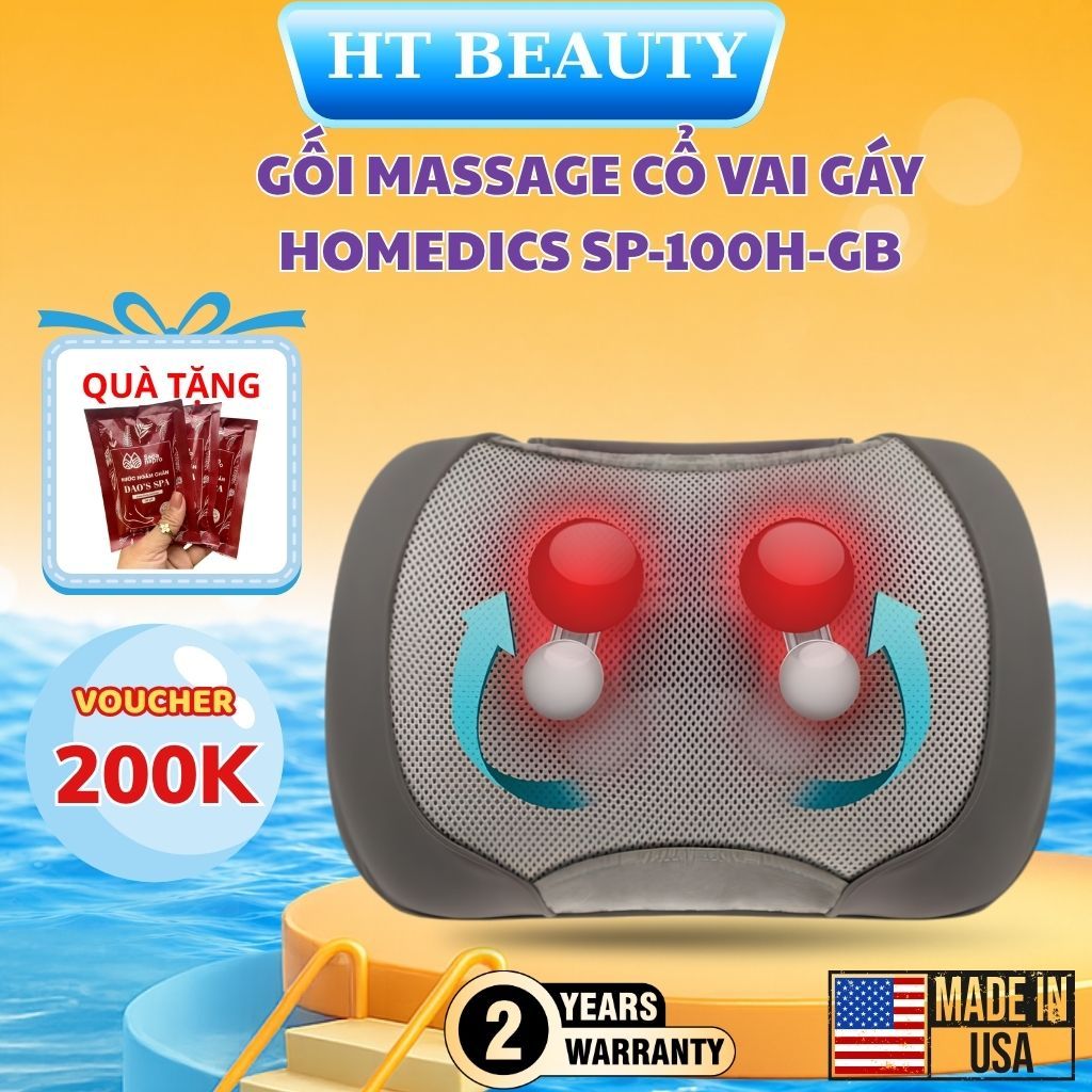 Gối massage  cổ vai gáy lưng HoMedics SP 100H GB HT Beauty