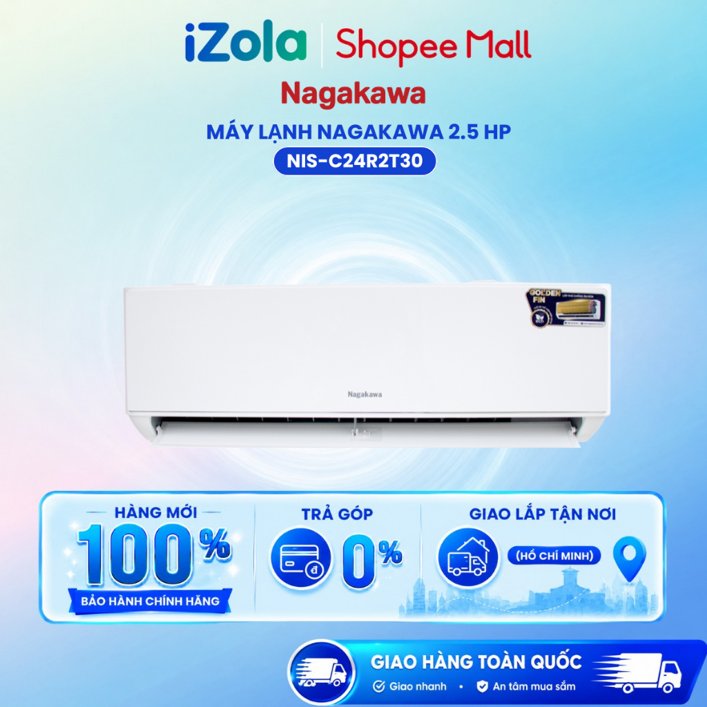NIS-C24R2T30 - Máy lạnh Nagakawa 2.5 HP NIS-C24R2T30 - Hàng chính hãng