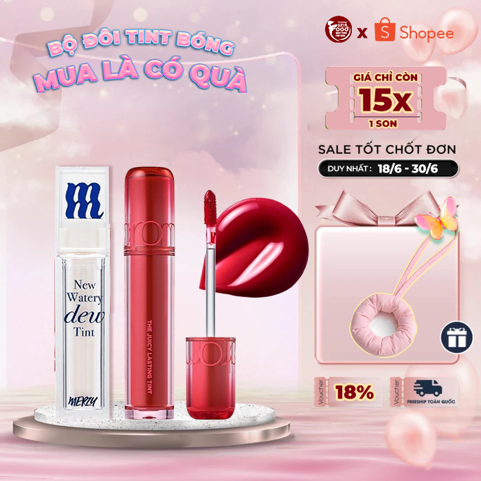[Romand + Merzy] Combo Son Romand The Juicy Lasting Tint/ Merzy New Watery Dew Tint 4g thegioiskinfo