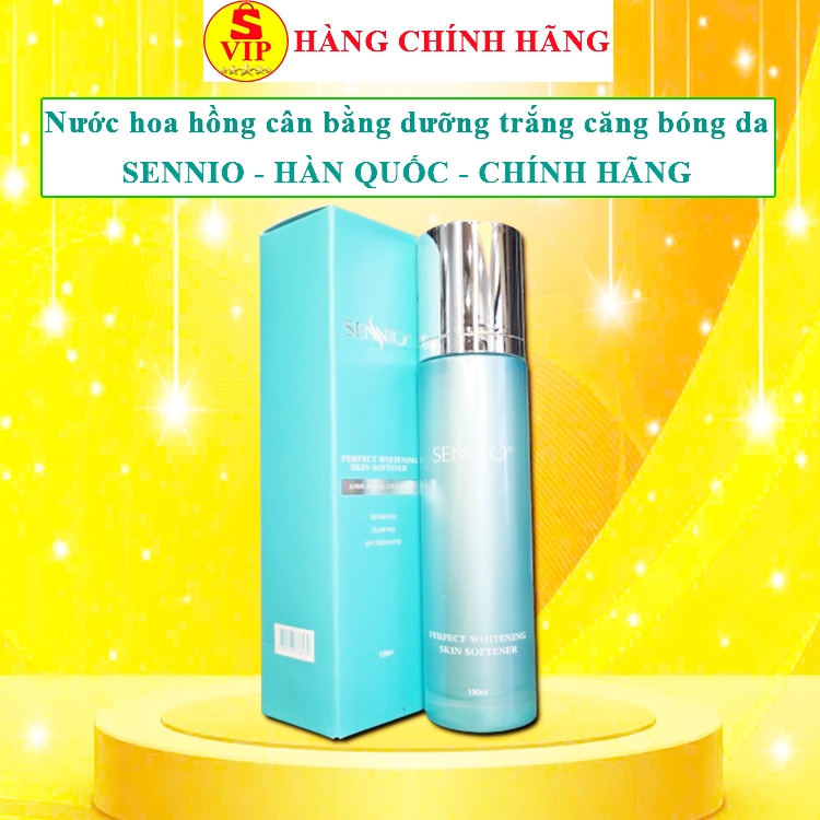 Nước hoa hồng sennio chính hãng senio perfect whitening skin softner toner sennio hàn quốc màu xanh