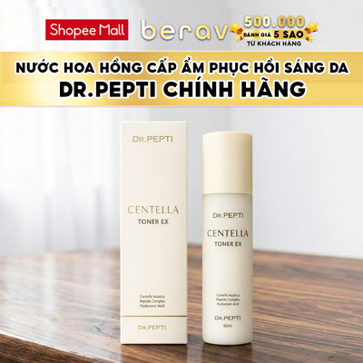 Nước Hoa Hồng DR PEPTI Se Khít Lỗ Chân Lông, Phục Hồi Tế Bào Da Dr Pepti Centella Toner 180ml