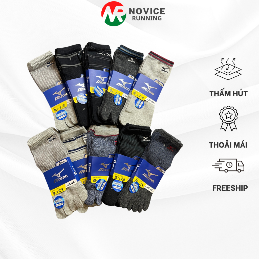 [COMBO 3 ĐÔI] Tất Xỏ Ngón MI.ZU.NO Chạy, Chạy Trail Thể Thao Thoáng Khí, Ôm Gọn TXN-999