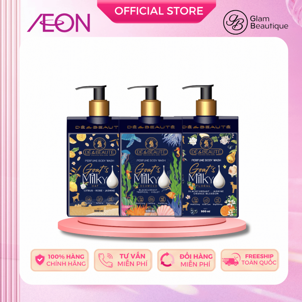Sữa Tắm Tinh Chất Sữa Dê LABEAUTE Goat Milk Body Wash 500ml - Glam Beautique