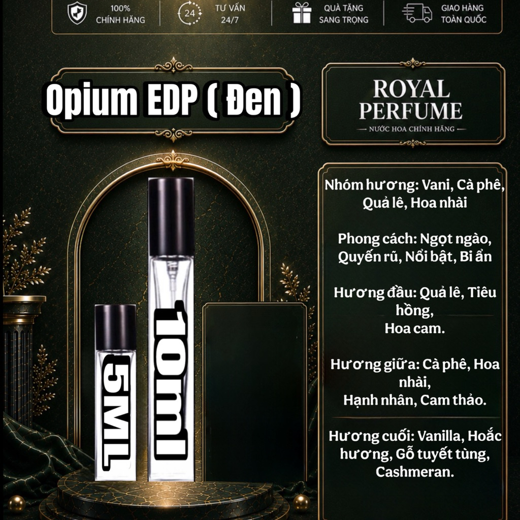 5/10ml Black Opium EDP ( đen ) | Royal Perfume