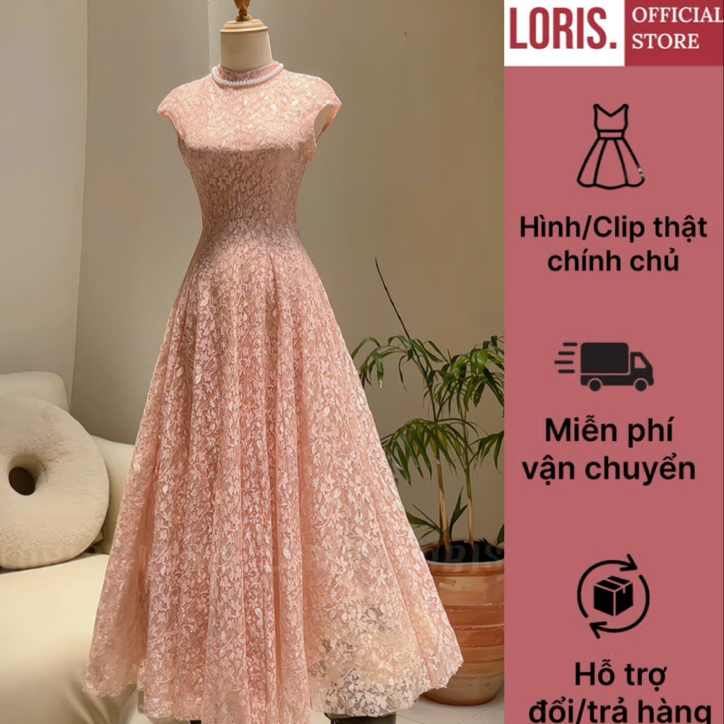 LORIS - Oliv Dress, Đầm ren dài đi tiệc