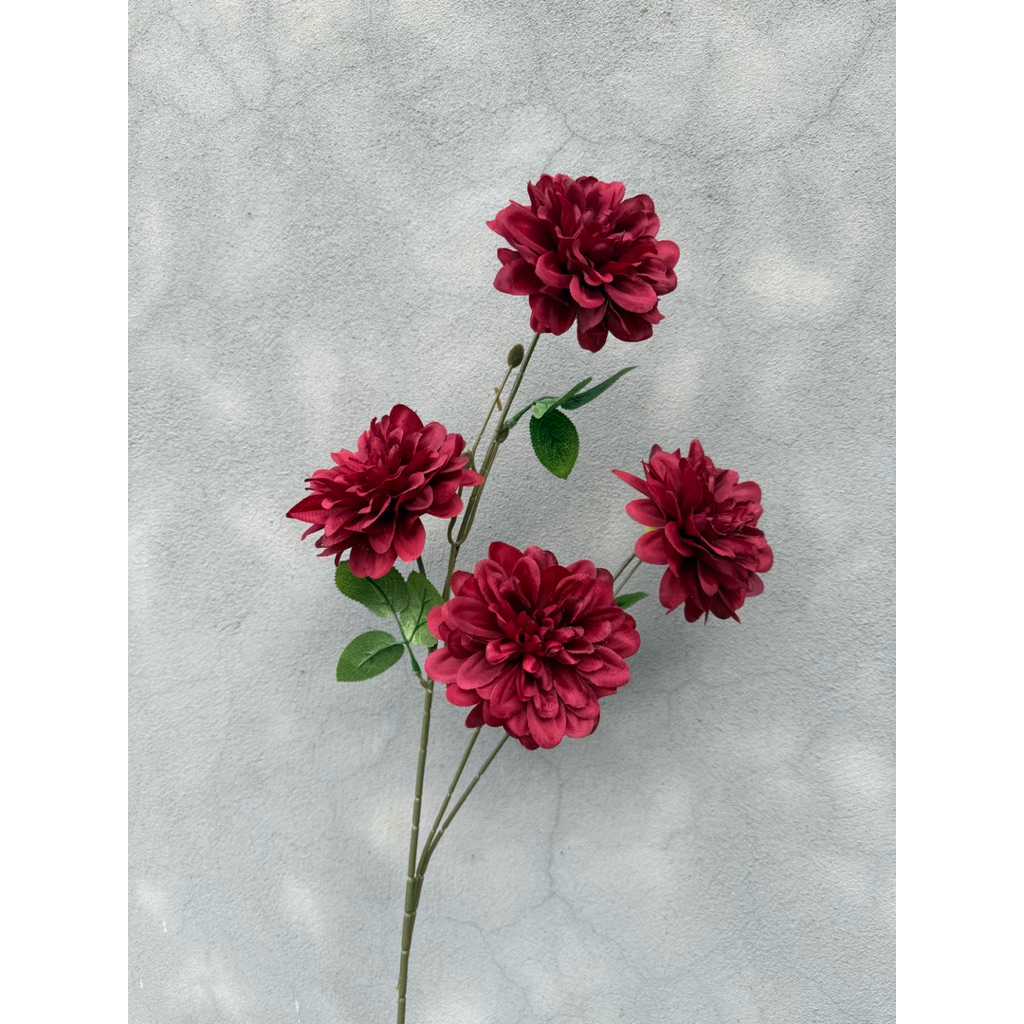 5 CÀNH HOA THƯỢC DƯỢC / CÚC MẪU ĐƠN 4 BÔNG CAO CẤP DECOR TRANG TRÍ 🌸