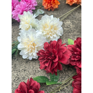 5 CÀNH HOA THƯỢC DƯỢC / CÚC MẪU ĐƠN 4 BÔNG CAO CẤP DECOR TRANG TRÍ 🌸