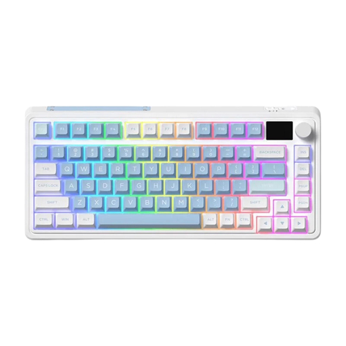 Bàn phím FL-Esports CMK75 Không dây Desert Grey Blue FLCMMK Ice Violet