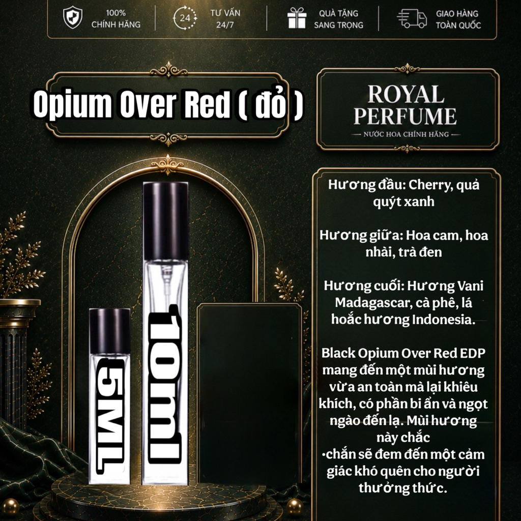 5/10ml Black Opium Over Red EDP | Royal Perfume