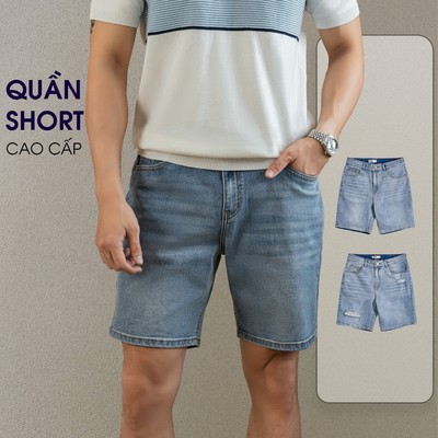 Quần Short Jeans Nam Cao Cấp Form Chuẩn - Luôn Tặng Hộp Đóng - BY COTTON