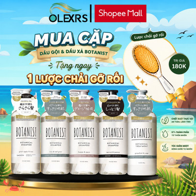 Cặp Gội Xả Thảo Mộc BOTANIST Nhật Bản - Kiềm Dầu, Phục Hồi Tóc Chuyên Sâu 460ml/1chai