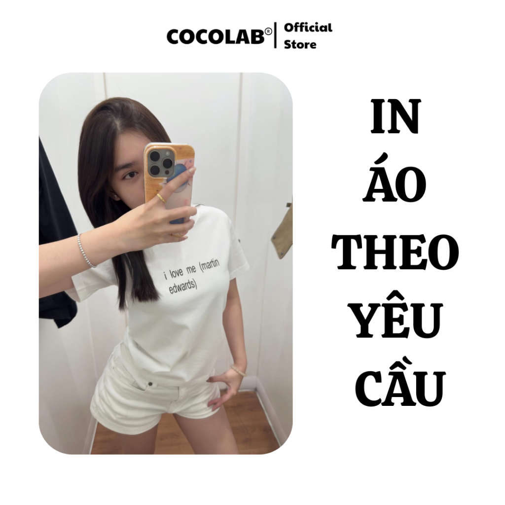 [ IN THEO YÊU CẦU ] Áo Phông COCOLAB Custom TEXT Design Chất Đẹp Oversize (Hỗ Trợ Thiết Kế Riêng, Áo