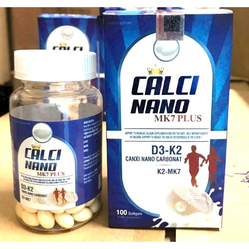 Calci Nano Mk7 Plus  bố sung khoáng chất Calcium D3 Mk7 Nano Calci Extra BỔ SUNG CANXI, chống còi xư