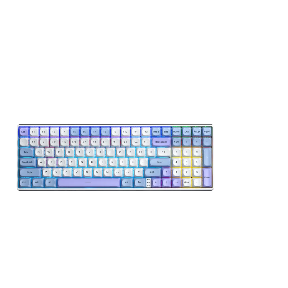 Bàn phím AULA S100 PRO TM (Xanh dương+trắng+tím/ Red switch) S100PRO01