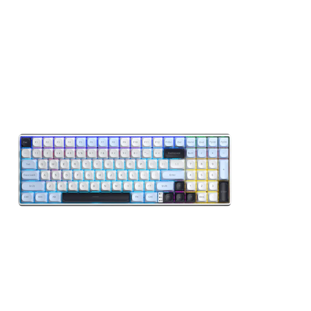 Bàn phím AULA S100 PRO TM (Xanh dương+trắng+tím đậm/ Brown switch) S100PRO02