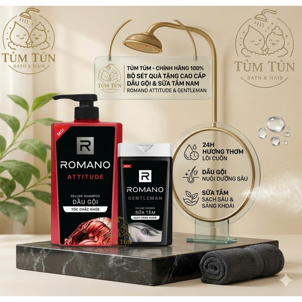 [HOT] Dầu Gội Romano Attitude 650g Tặng Kèm Sữa Tắm Romano 150g Chính Hãng