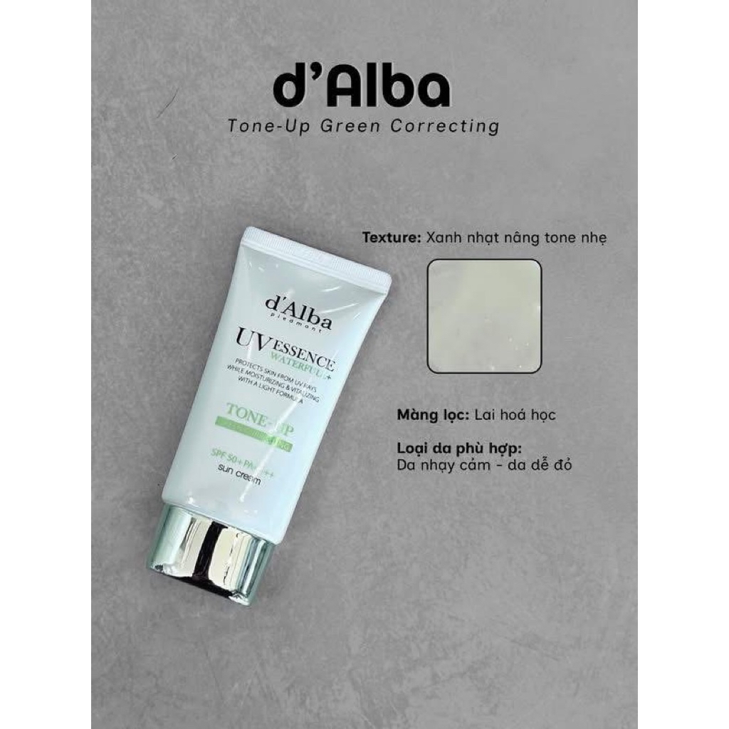 Kem chống nắng DALBA xanh , tím , hồng size 50ml hoặc  set đôi