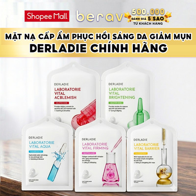 Combo 5 Mặt Nạ Dưỡng Da DERLADIE Laboratorie Vital Giúp Cấp Ẩm, Phục Hồi, Dưỡng Sáng Da 30mlx5