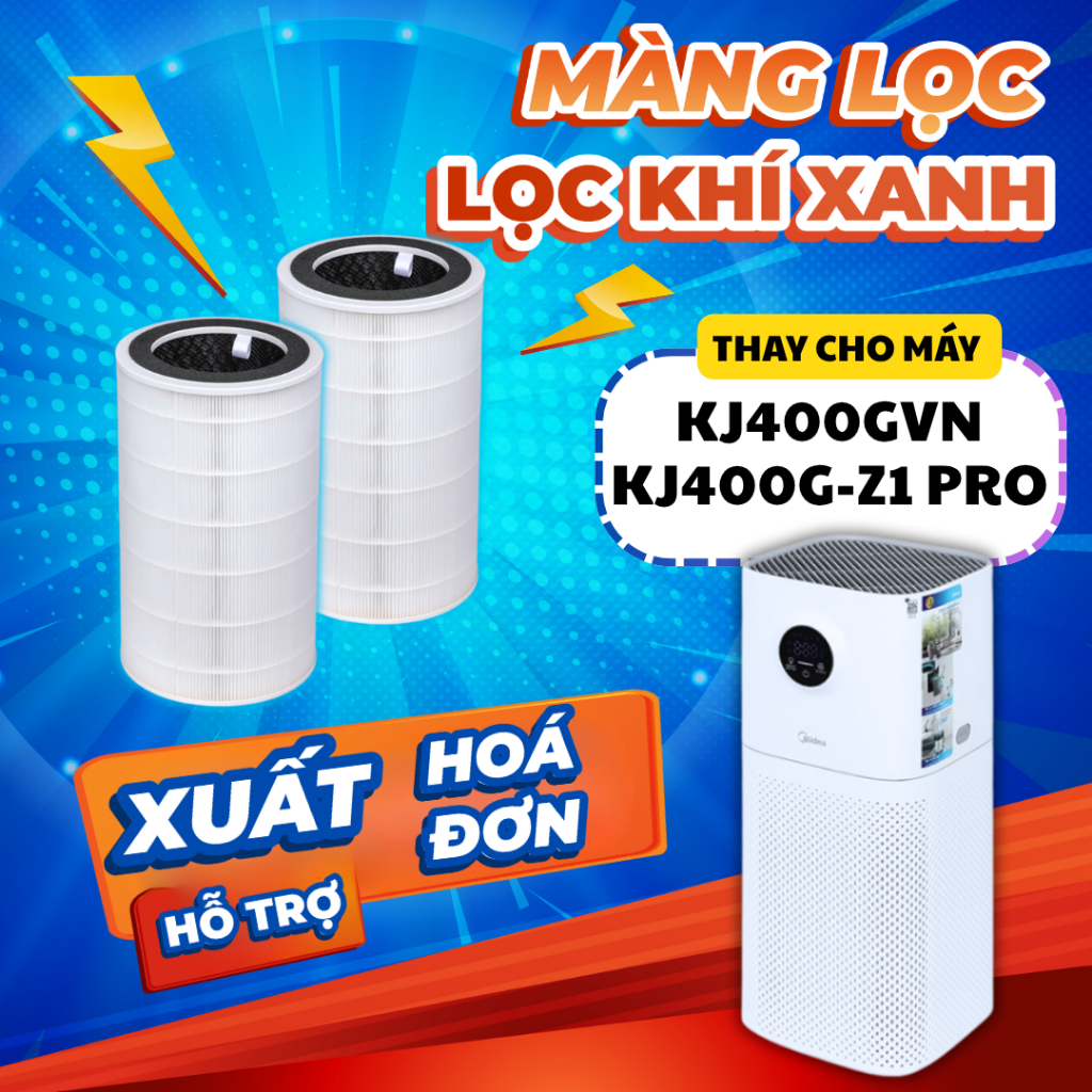 Bộ lọc LocKhiXanh® tương thích cho Lõi lọc không khí Midea KJ400GVN KJ400G-Z1 PRO/ KJ300GVN