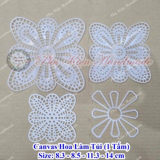 Canvas hoa làm túi (1 tấm)