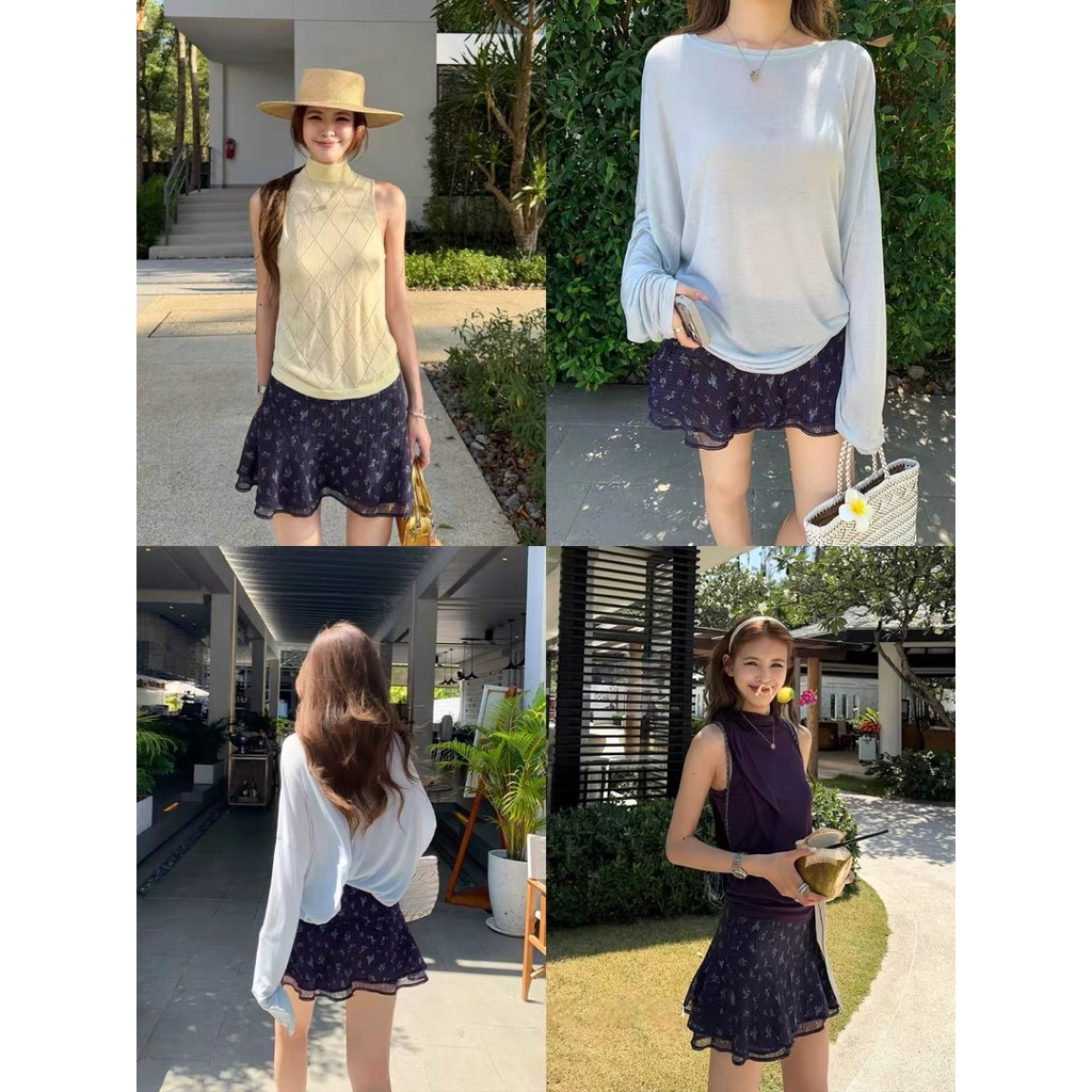 [Hàng QC sẵn] Chân váy ngắn hoạ tiết hoa nhí xếp tầng viền ren phong cách nhẹ nhàng Hàn Quốc Flower Mini Skirt | BigBuy360 - bigbuy360.vn
