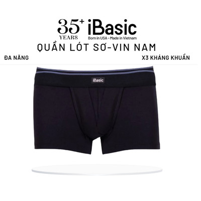 Quần lót nam iBasic sơ vin đa năng dáng boxer cotton USA kháng khuẩn PANM057