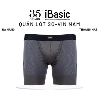 Quần lót nam iBasic boxer sơ vin đa chức năng airy thoáng khí hai lớp PANM073