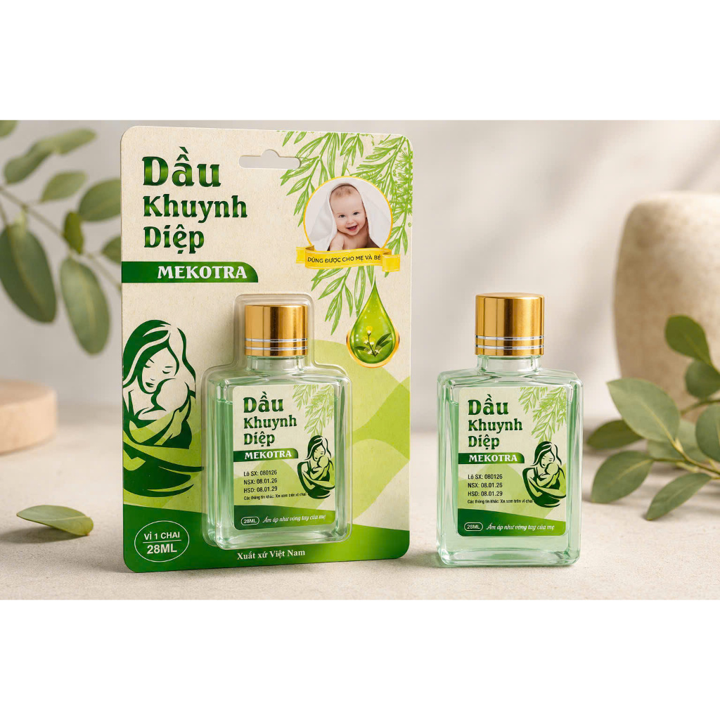 Dầu Khuynh Diệp MEKOTRA (Chai 28ml) Hỗ trợ giúp làm ấm da nhanh chóng, chống cảm lạnh cho cơ thể.