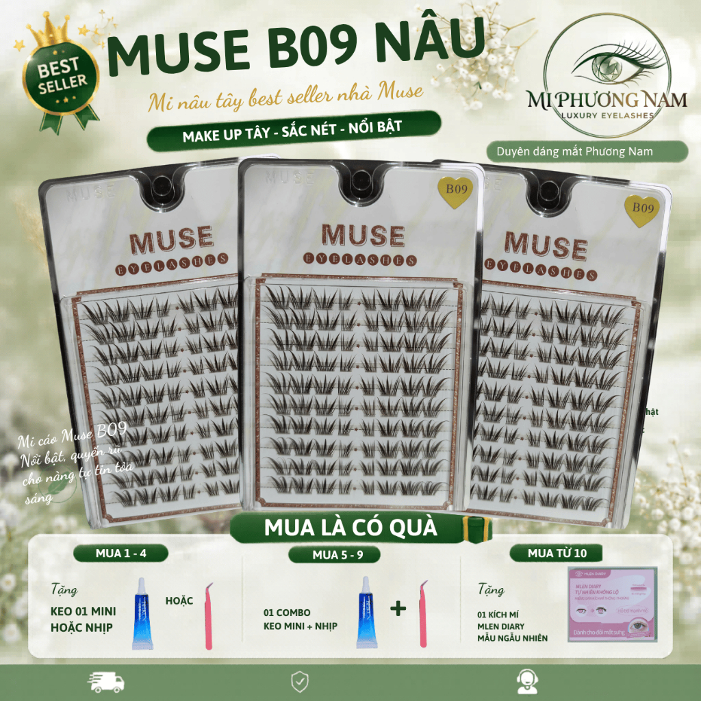 MUSE B09 - Mi nâu Muse B09 mi cáo bay hot trend - nâu tây thời thượng - Mi Phương Nam
