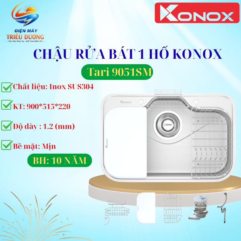 CHẬU RỬA BÁT KONOX Tari 9051SM PHONG CÁCH NHẬT BỀ MẶT MỊN
