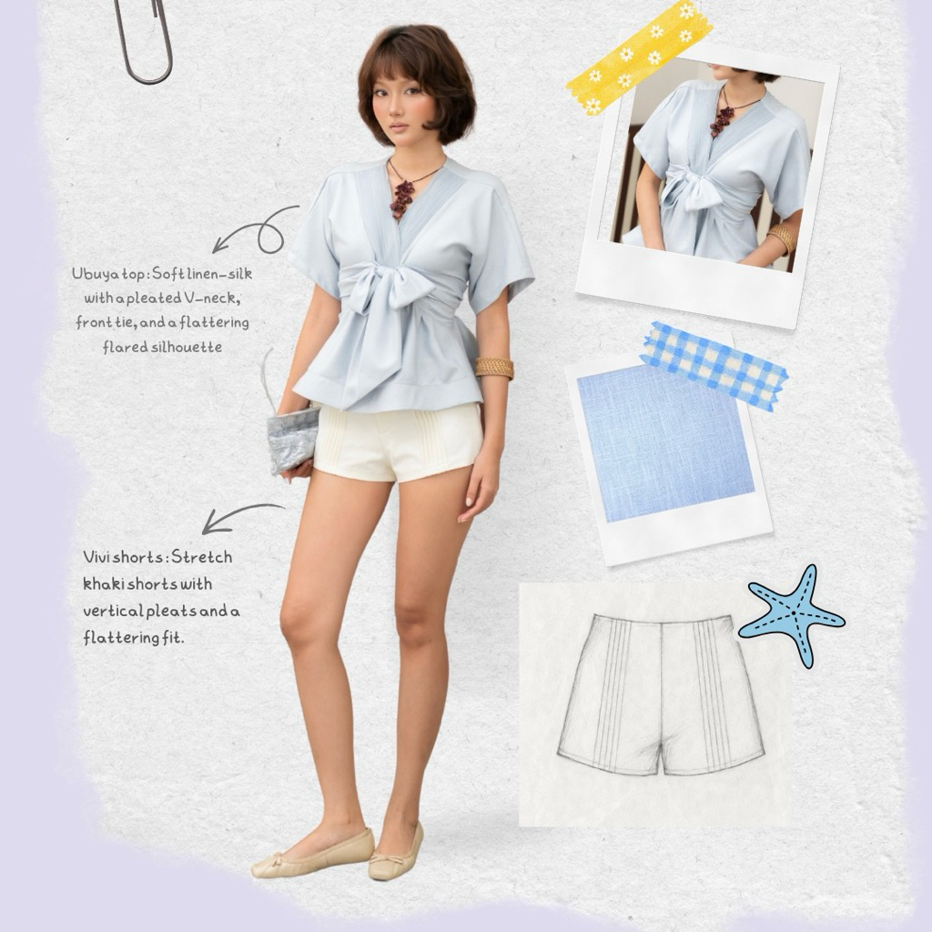 Vivi shorts | Quần short xếp ly cạp thấp Mania Cutie