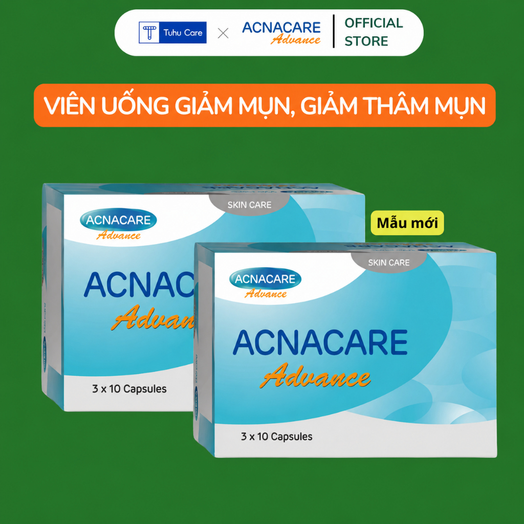 [ BẢN MỚI ] Viên uống giảm mụn, giảm nhờn Acnacare Advanced