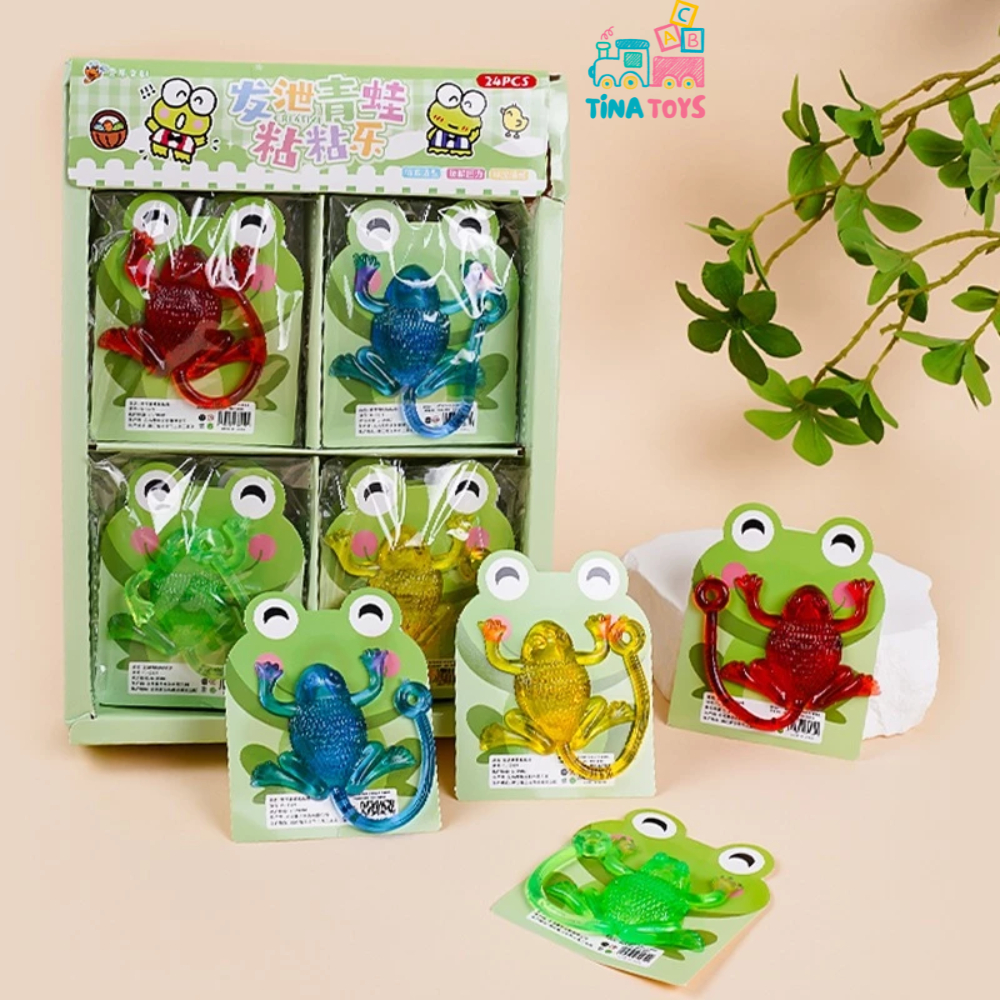 Đồ Chơi Dính Tường Hình Ếch Leo Tường Tuổi Thơ – Đồ Chơi Ném Tường Vui Nhộn, Ếch Dẻo Bám Tường Cho B