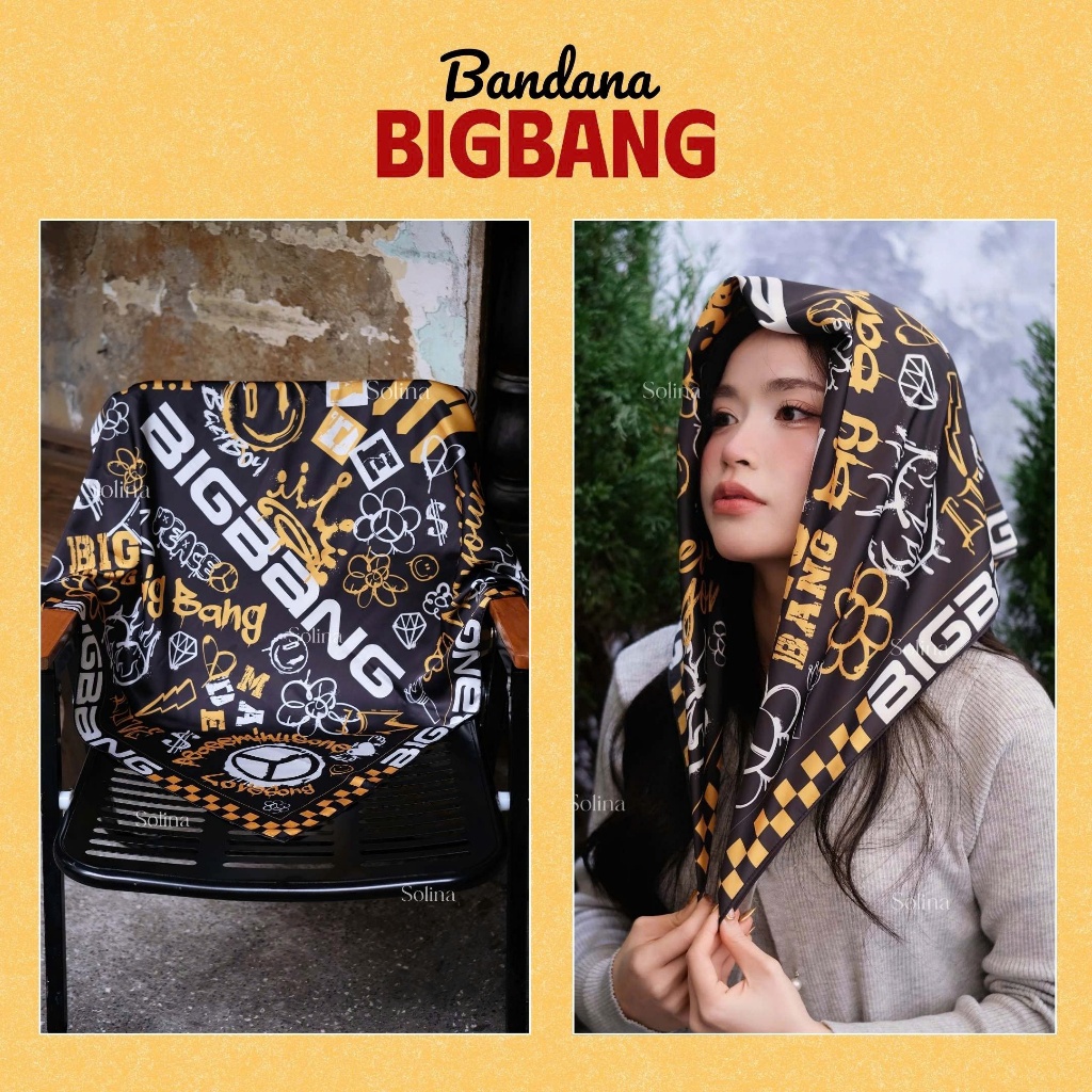 Khăn Bandana BigBang, Khăn Banada Kpop Thần Tượng BigBang, Bandana BIGBANG